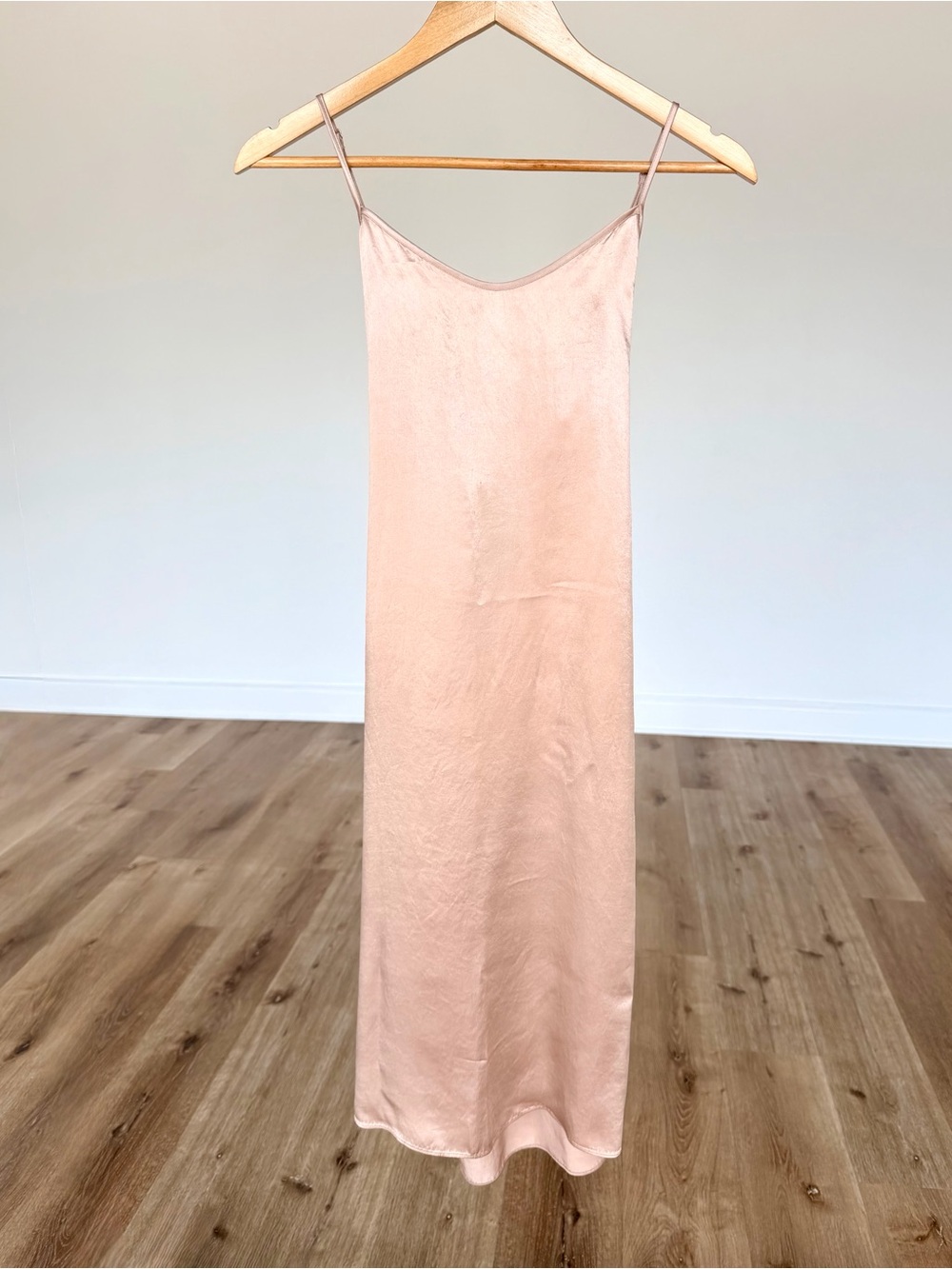Jenni Kayne Everyday Satin Slip Dress XS Blush Pink 100% Acetate NWT $465